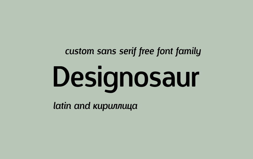 Przykładowa czcionka Designosaur #3