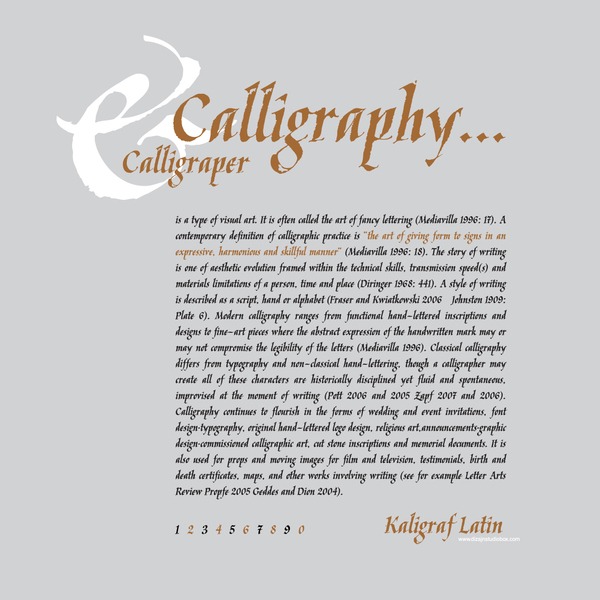 Przykładowa czcionka Kaligrafica, Kaligraf #6