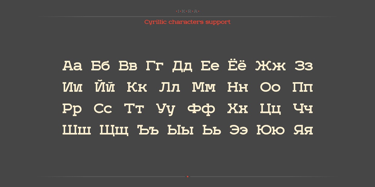 Przykładowa czcionka Ikra Slab #2