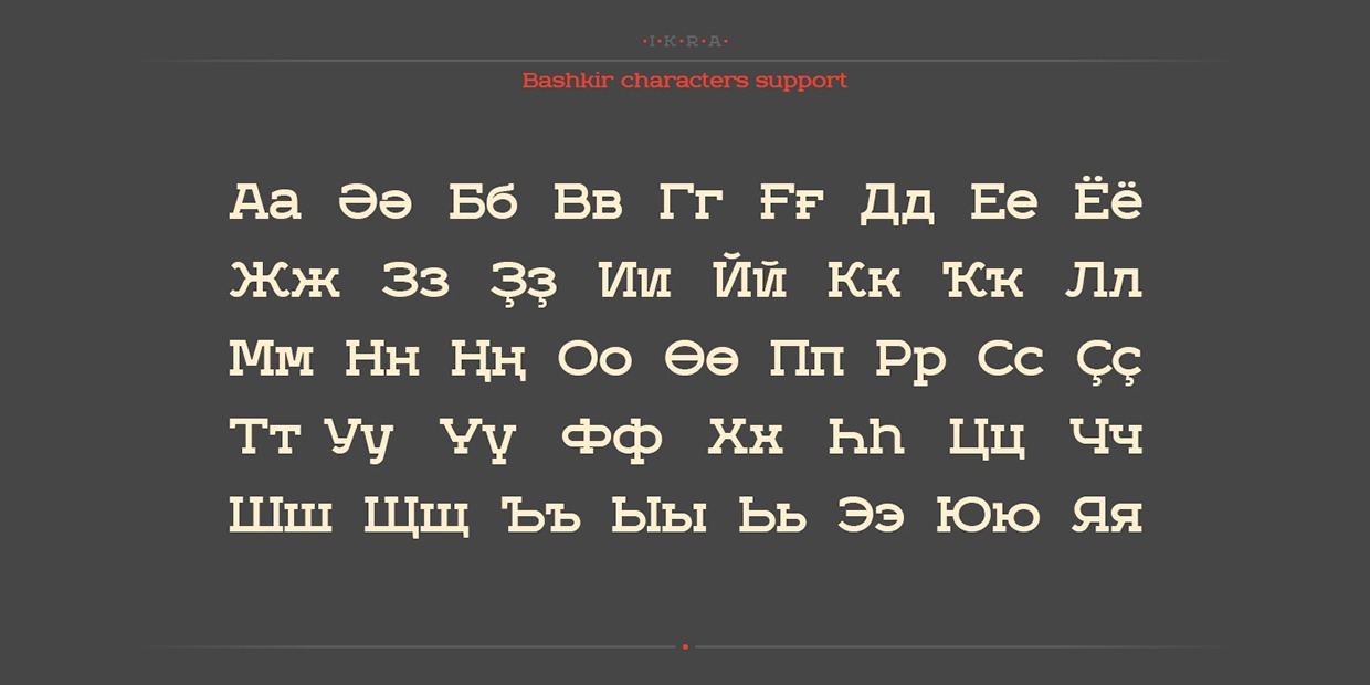 Przykładowa czcionka Ikra Slab #5