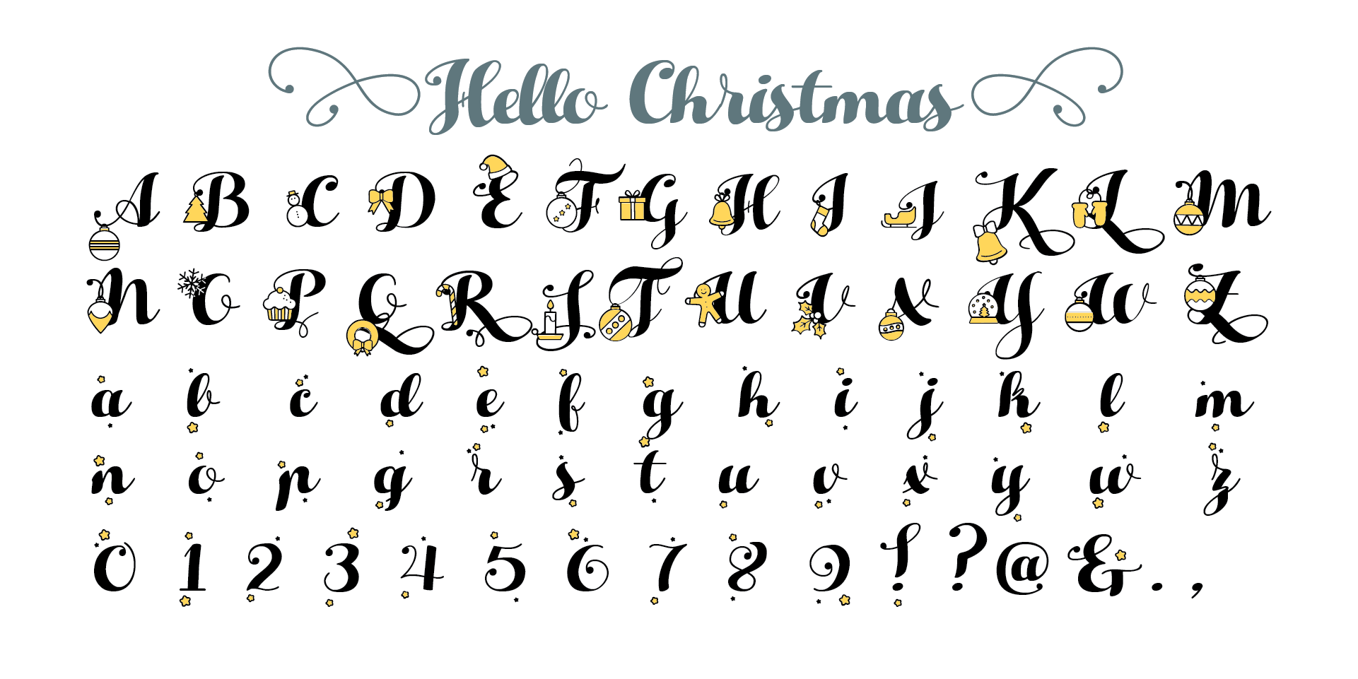 Przykładowa czcionka Hello Christmas #5