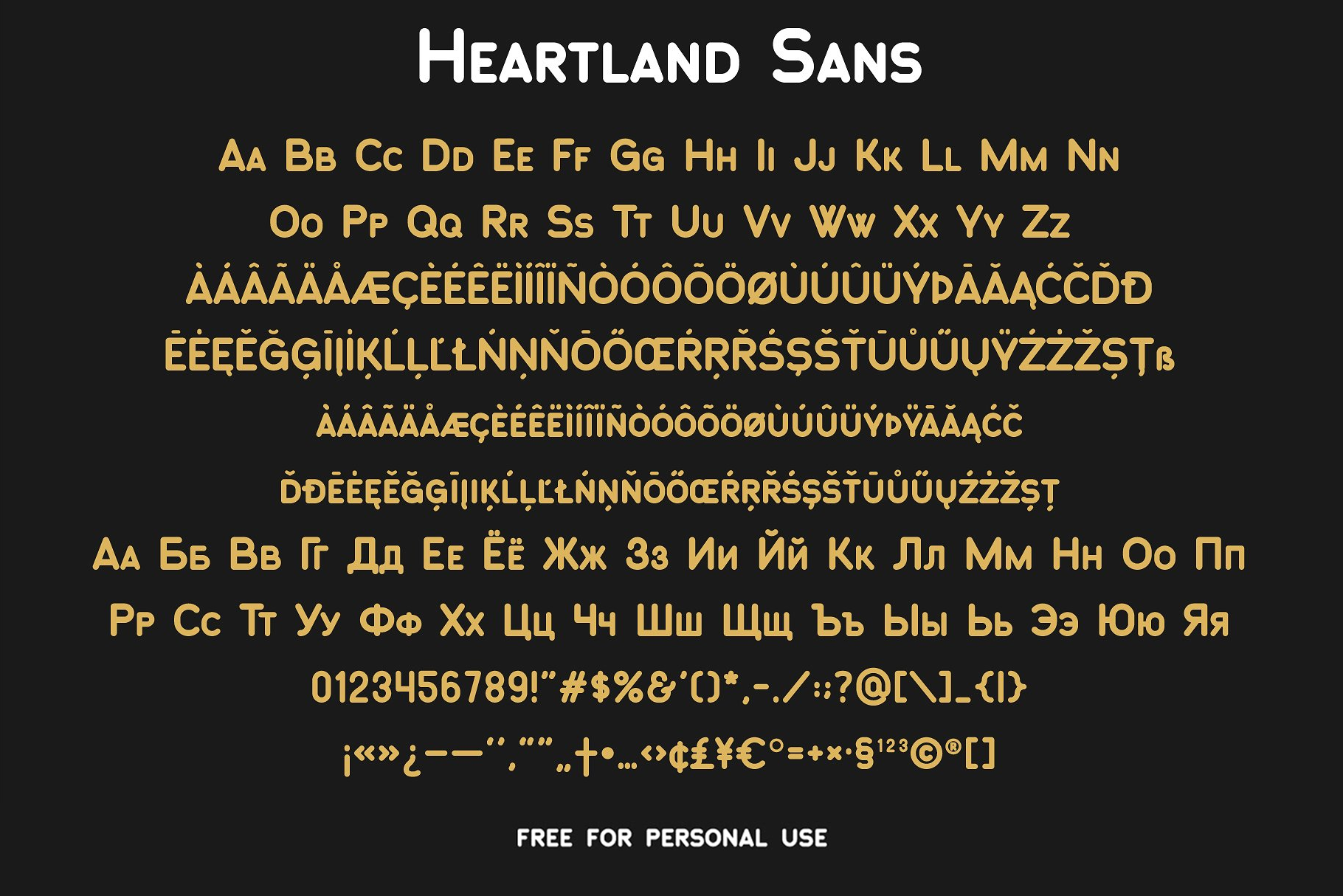 Przykładowa czcionka Heartland Sans #5