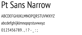 Przykładowa czcionka PT Sans Narrow #2