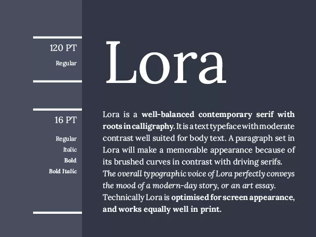 Przykładowa czcionka Lora #2