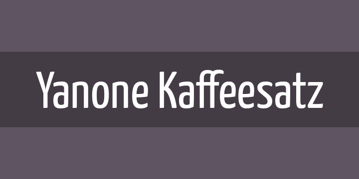 Przykładowa czcionka Yanone Kaffeesatz #2