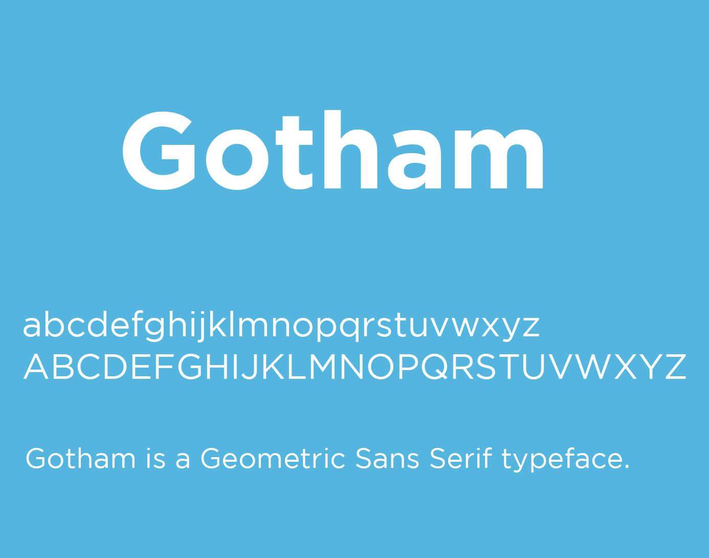 Przykładowa czcionka Gotham #2