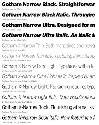 Przykładowa czcionka Gotham Screen Smart Narrow #2