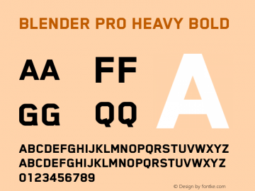 Przykładowa czcionka Blender Pro #2