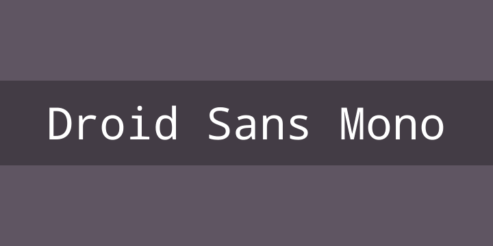 Przykładowa czcionka Droid  Sans Mono #2