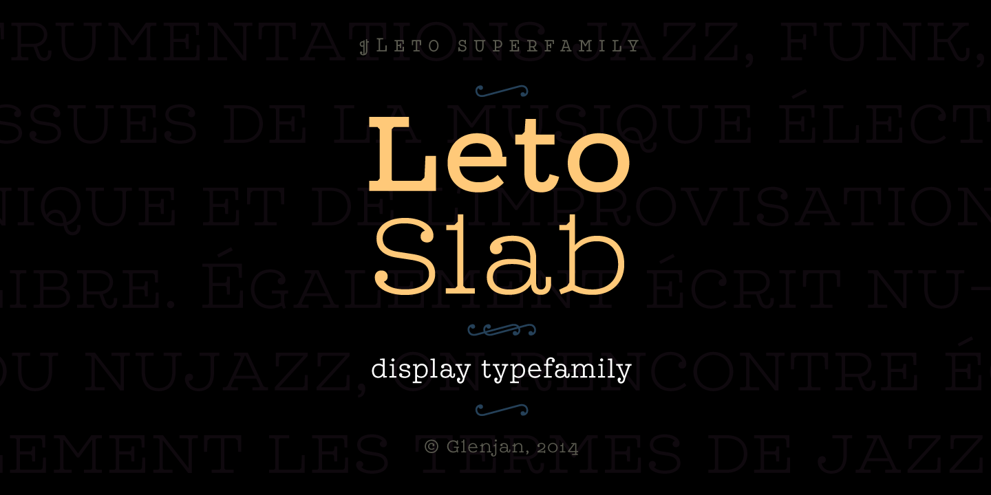 Przykładowa czcionka Leto Slab Condensed #3