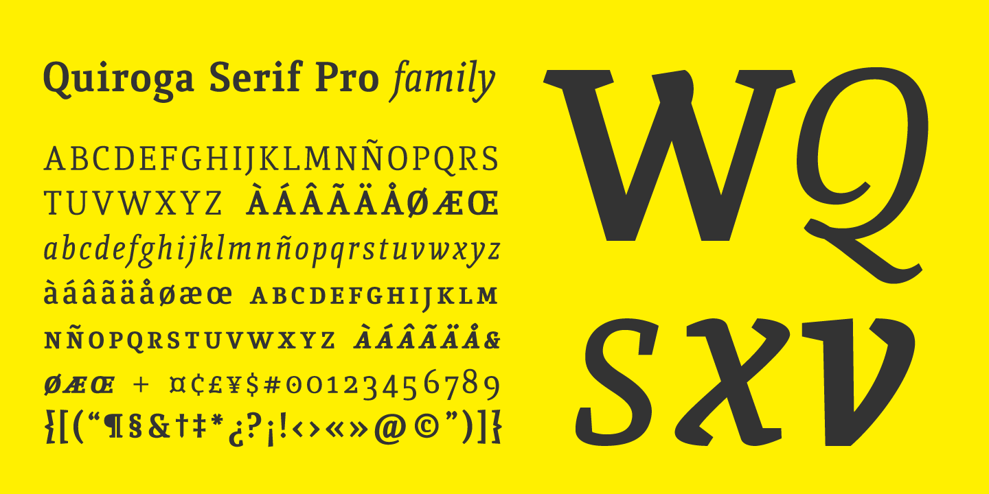 Przykładowa czcionka Quiroga Serif Pro #2