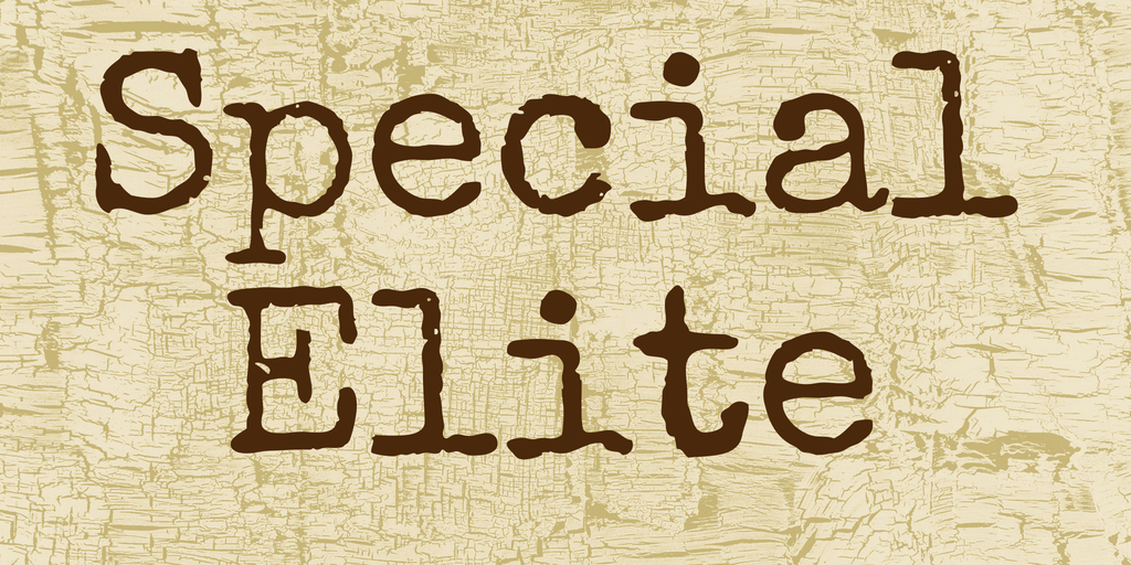 Przykładowa czcionka Special Elite #2