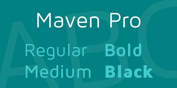 Przykładowa czcionka Maven Pro #2