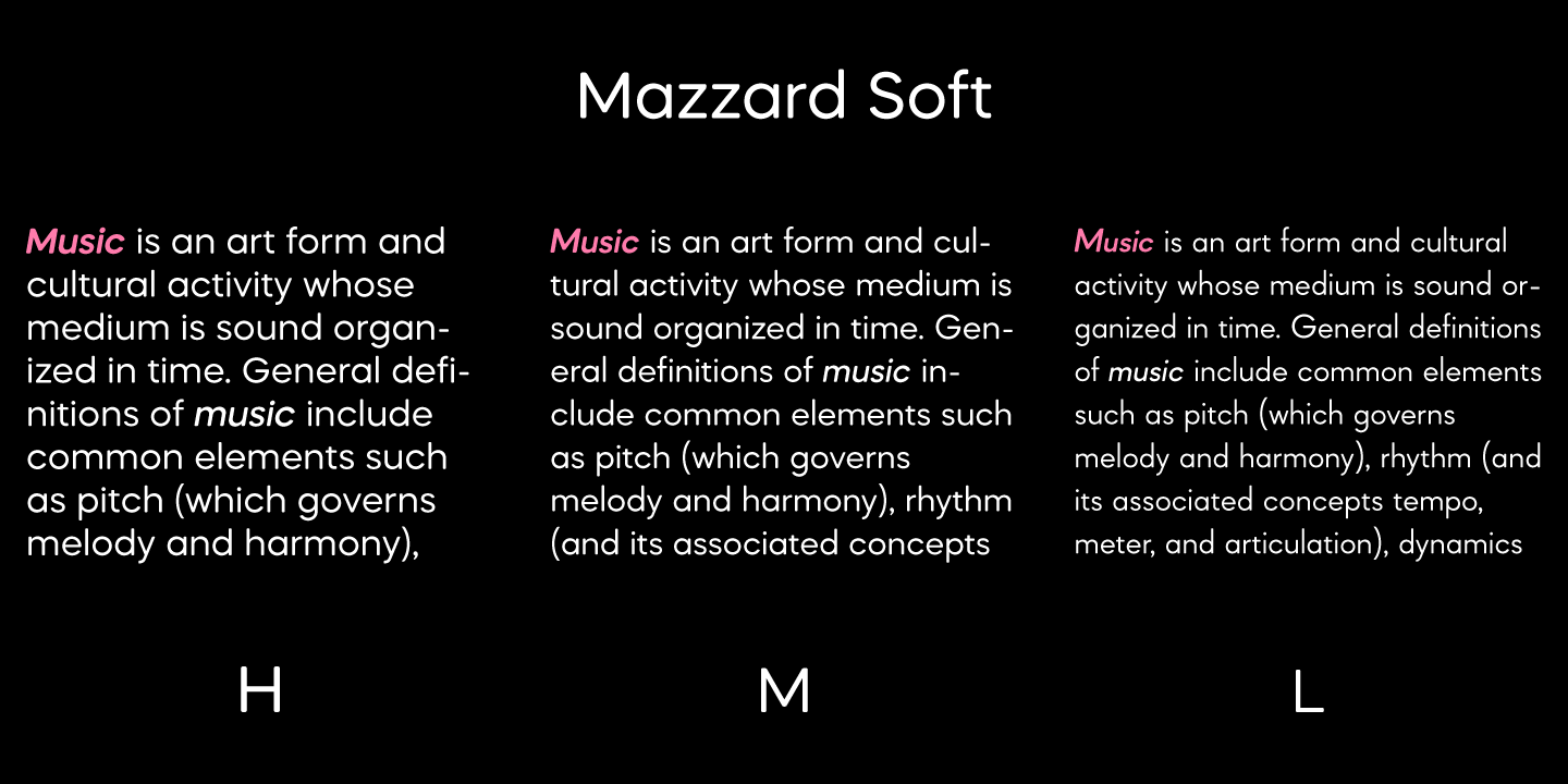 Przykładowa czcionka Mazzard Soft #2