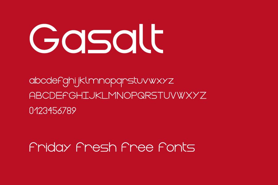 Przykładowa czcionka Gasalt #2