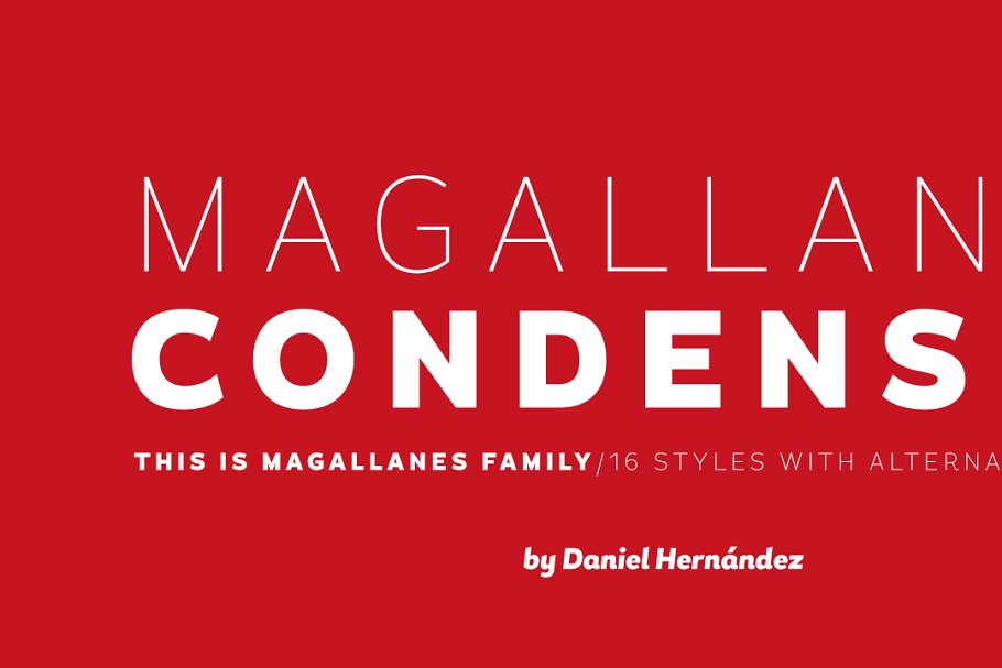 Przykładowa czcionka Magallanes Cond #3