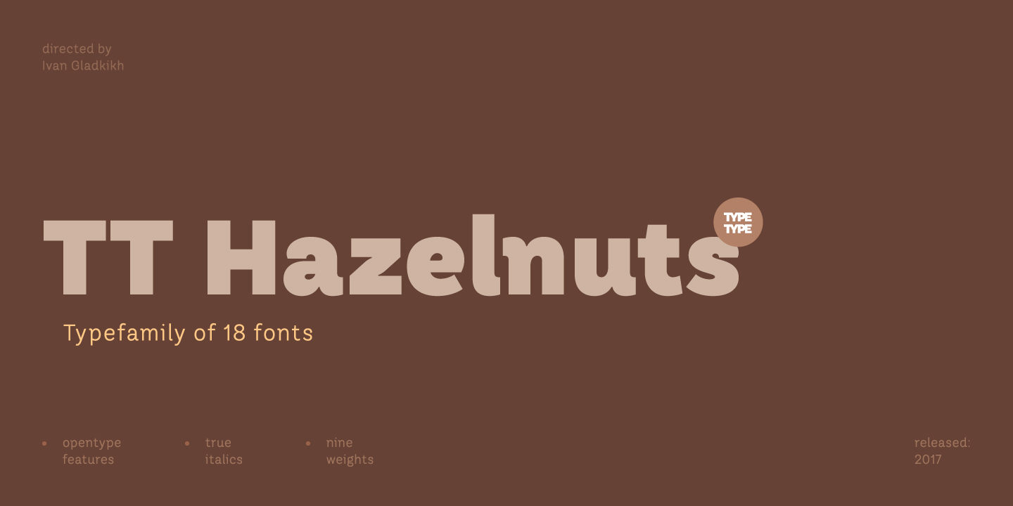 Przykładowa czcionka TT Hazelnuts #2