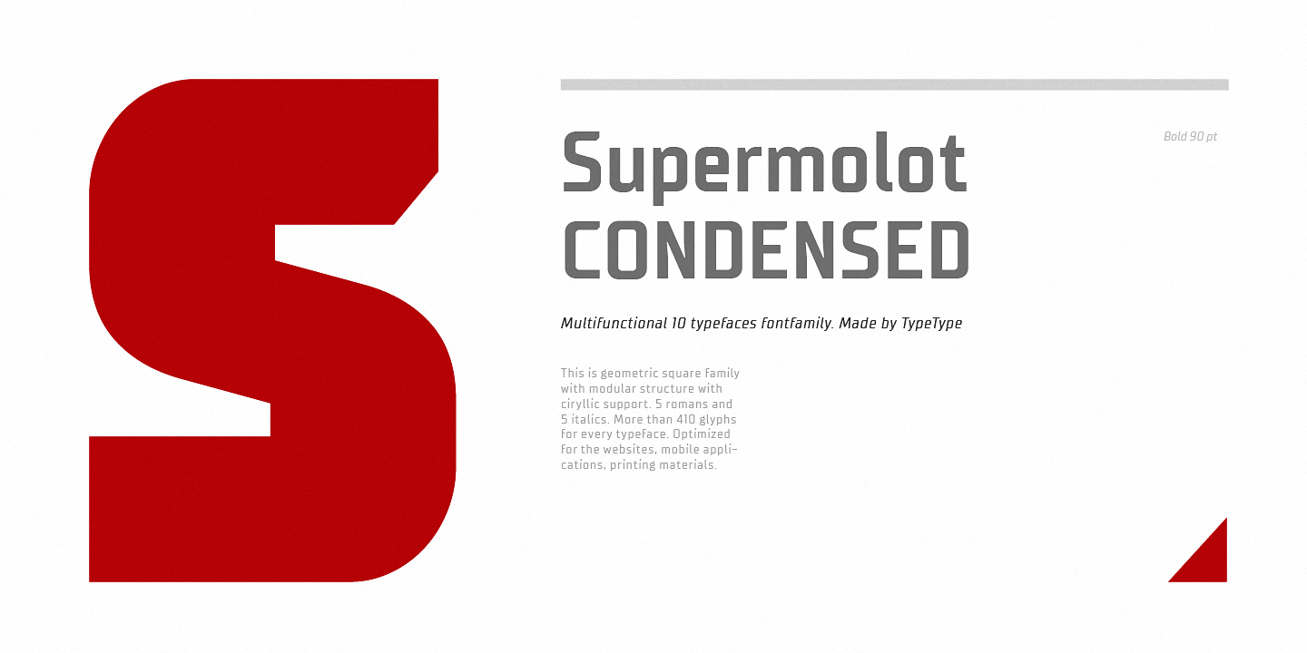 Przykładowa czcionka TT Supermolot Condensed #8