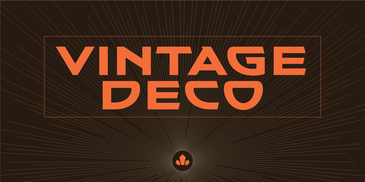 Przykładowa czcionka Vintage Deco #2