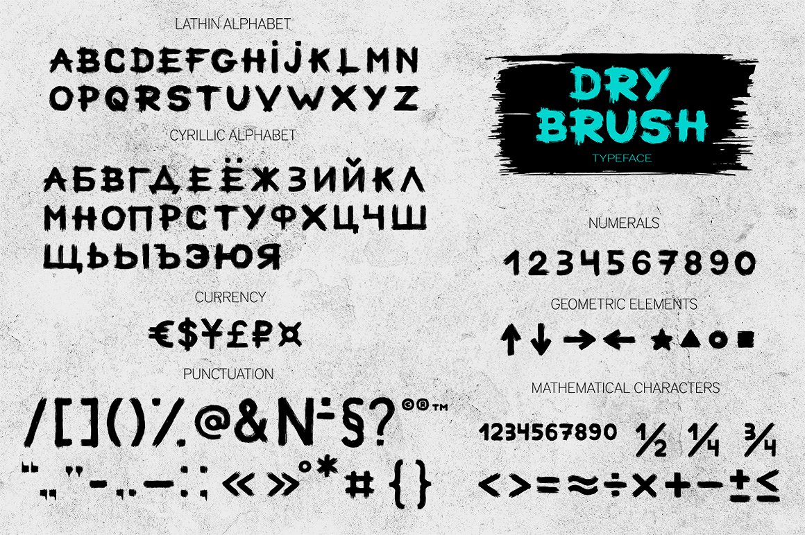 Przykładowa czcionka Dry brush #5
