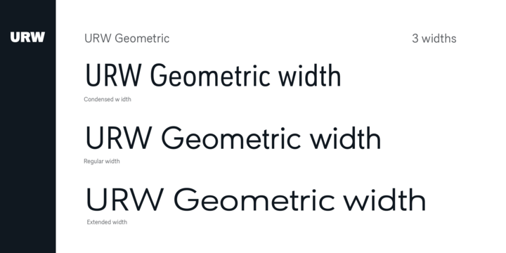 Przykładowa czcionka URW Geometric #3