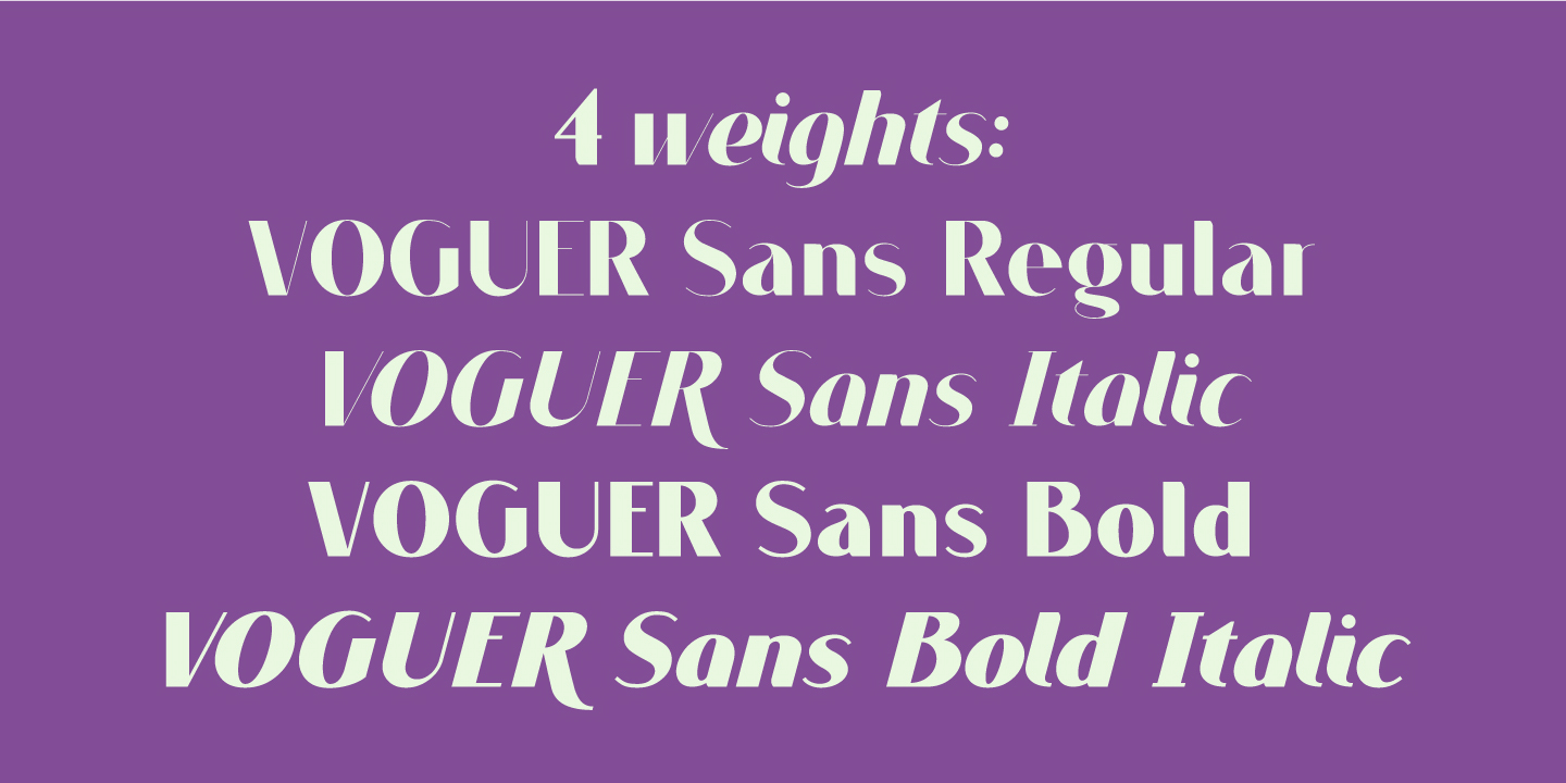 Przykładowa czcionka Voguer Sans #5