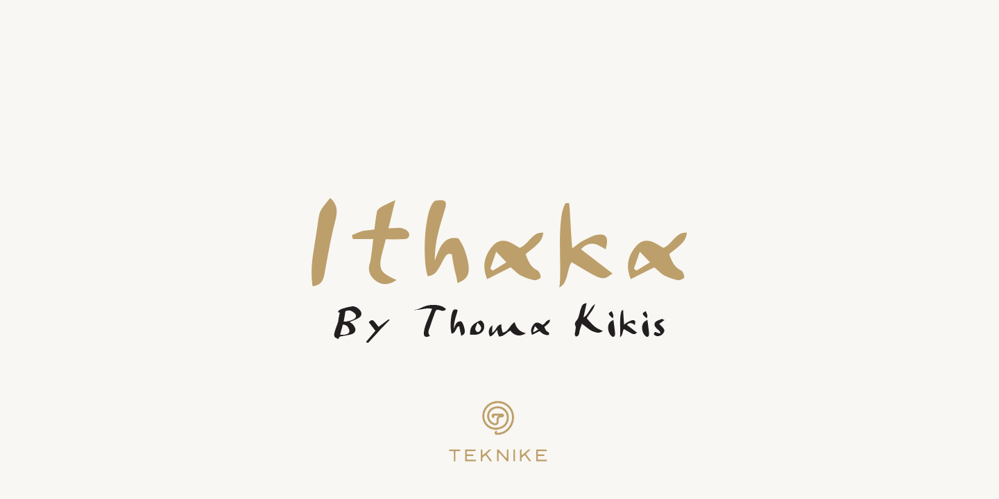 Przykładowa czcionka Ithaka #2