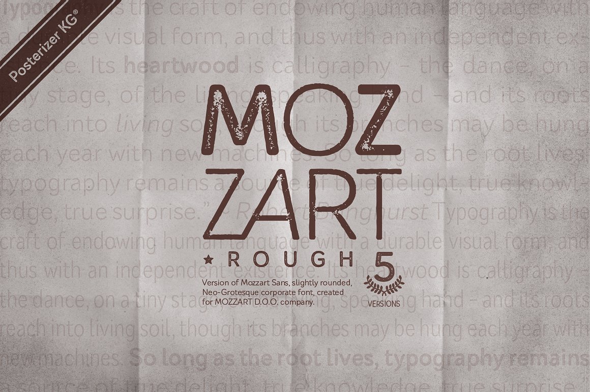 Przykładowa czcionka Mozzart Rough #5