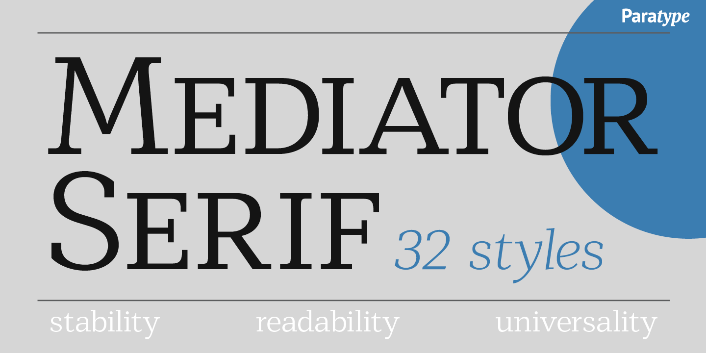 Przykładowa czcionka Mediator Serif #2