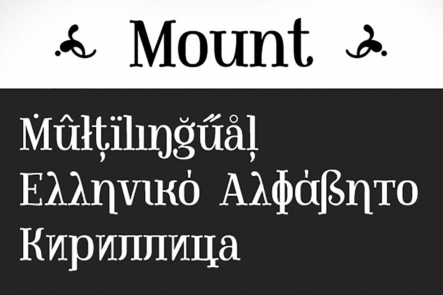 Przykładowa czcionka Mount #3
