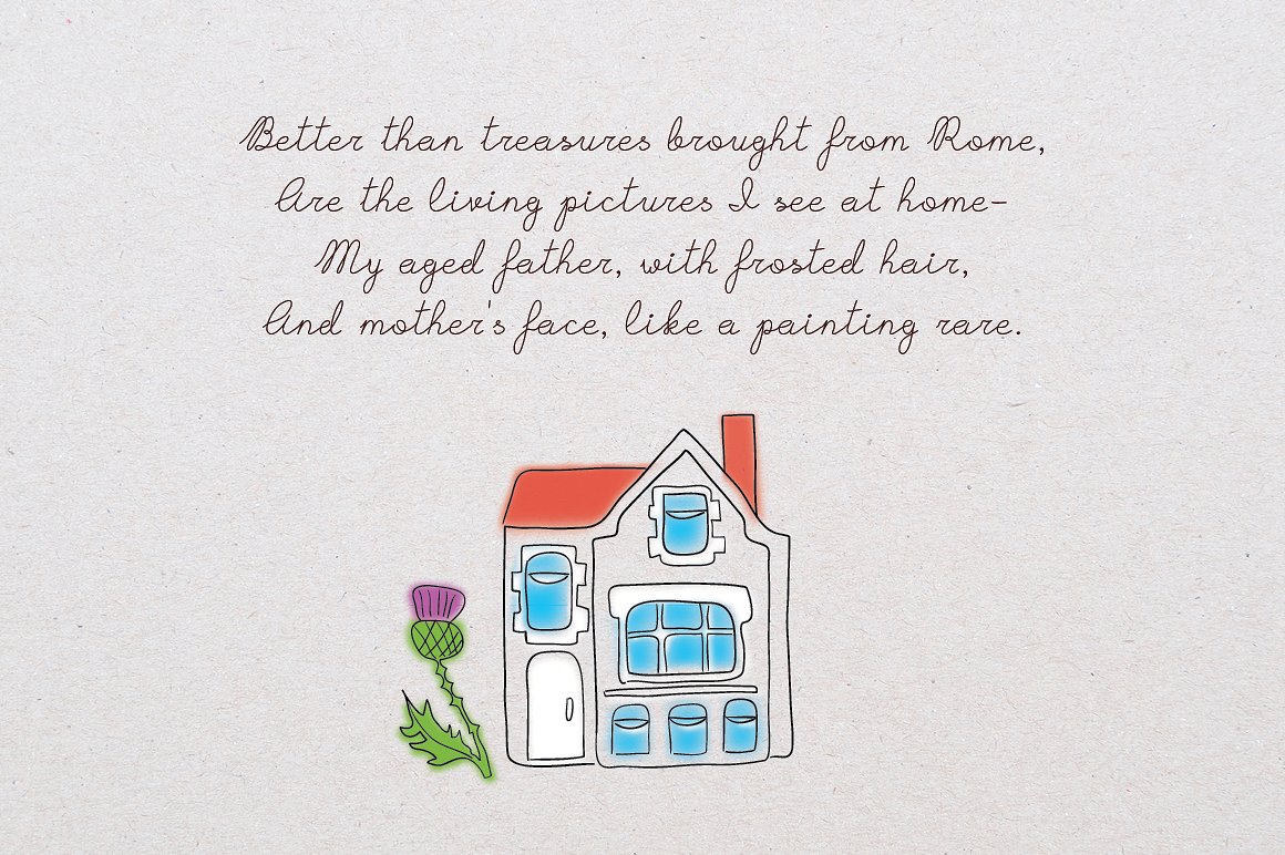 Przykładowa czcionka A Little House #2