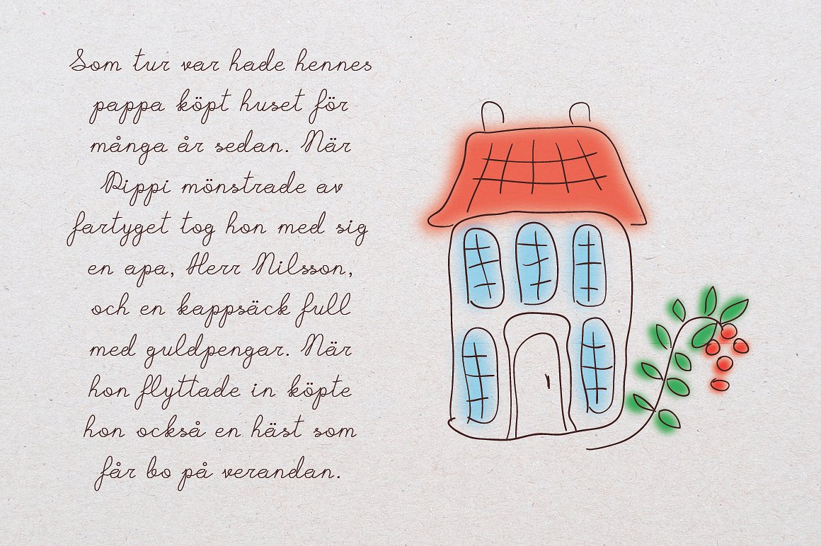 Przykładowa czcionka A Little House #4
