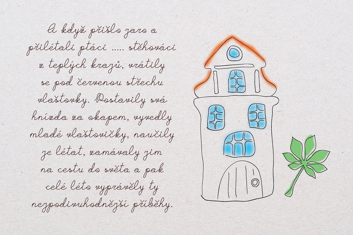 Przykładowa czcionka A Little House #6