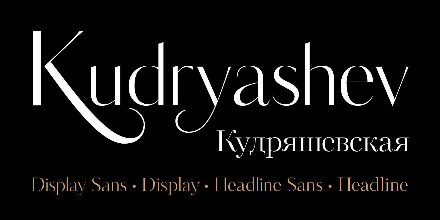Przykładowa czcionka Kudryashev Display #14