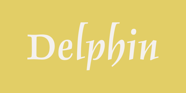Przykładowa czcionka Delphin #2