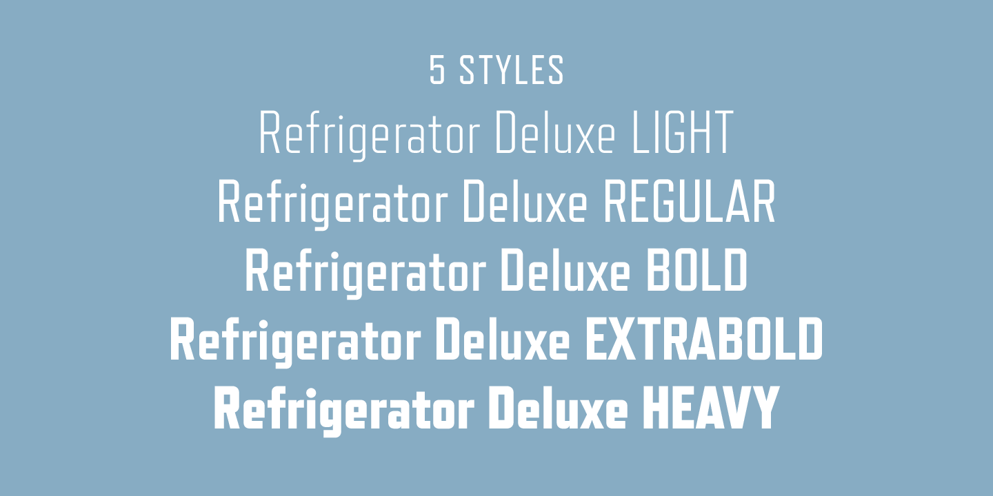 Przykładowa czcionka Refrigerator Deluxe #3