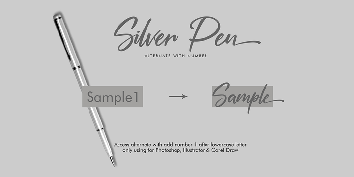 Przykładowa czcionka Silver Pen #3