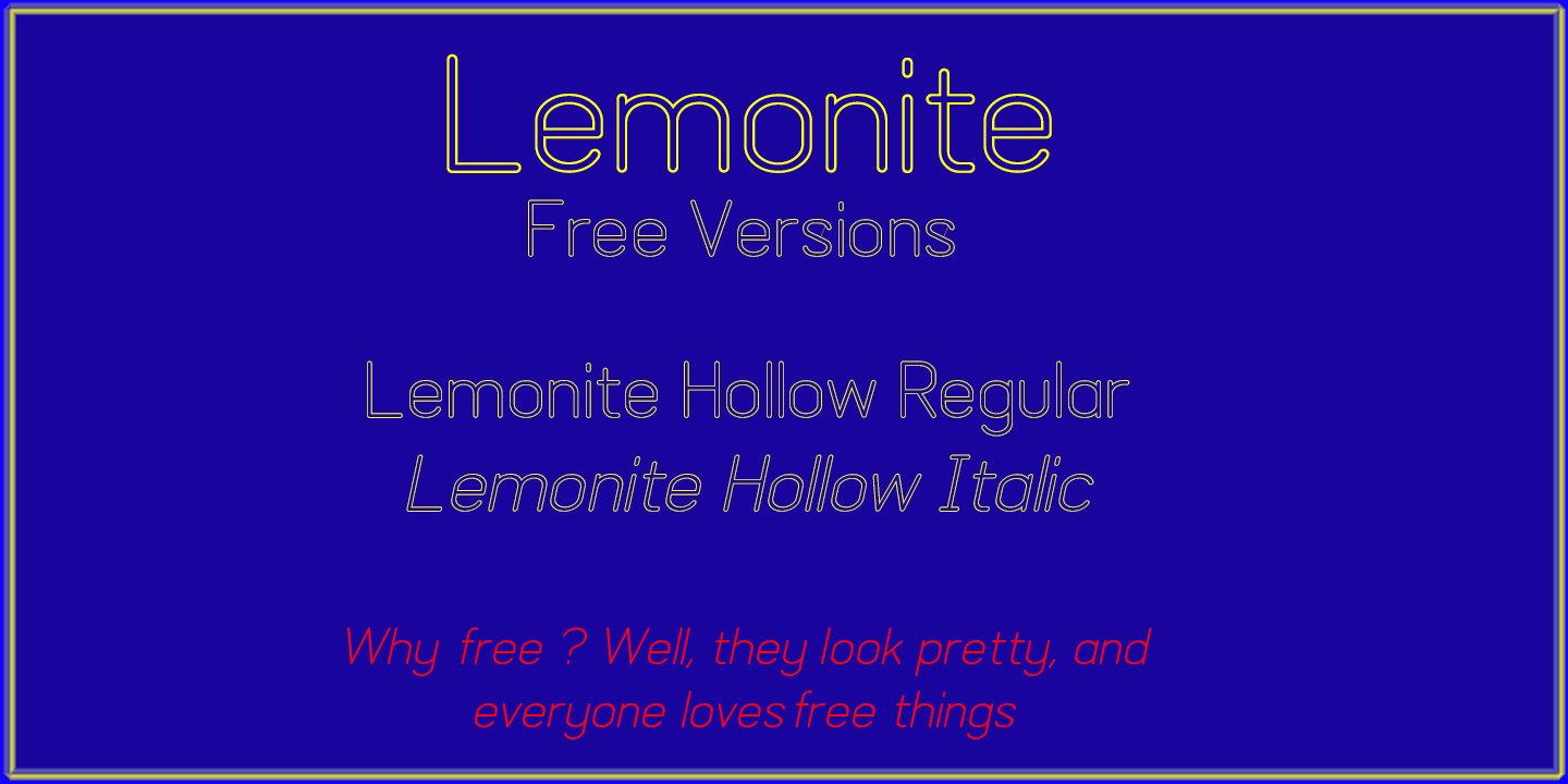 Przykładowa czcionka Lemonite #3