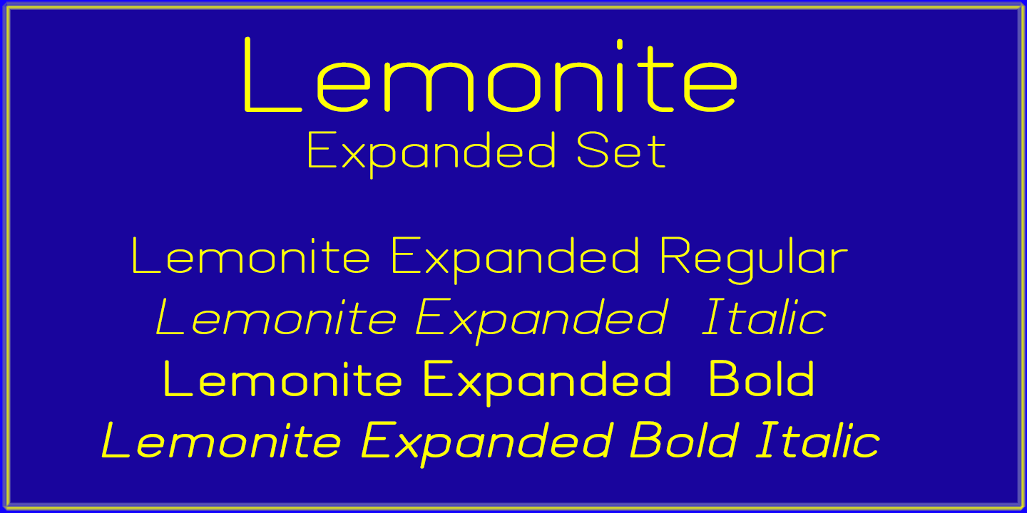 Przykładowa czcionka Lemonite #4