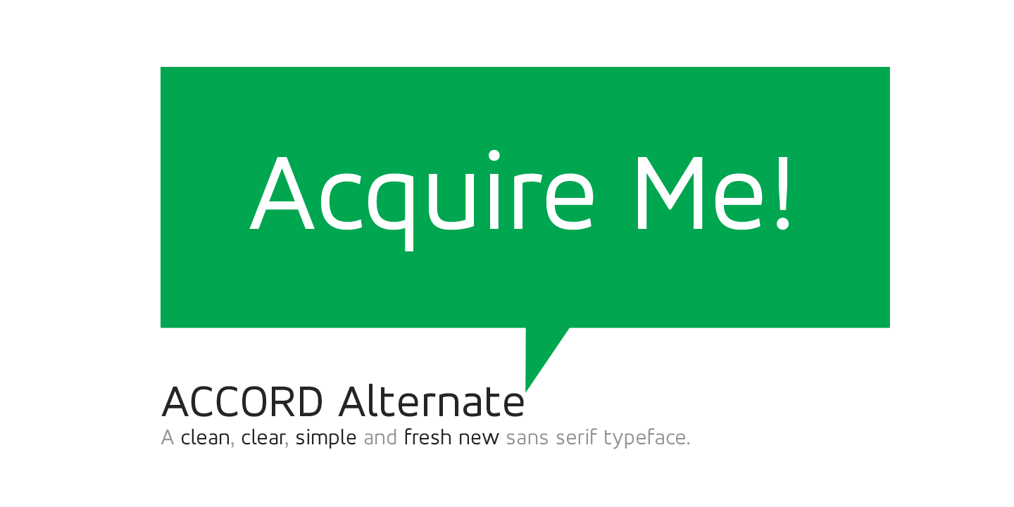 Przykładowa czcionka Accord Alternate #3