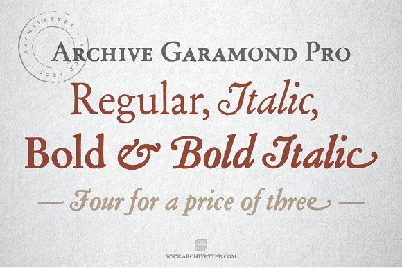 Przykładowa czcionka Archive Garamond #2