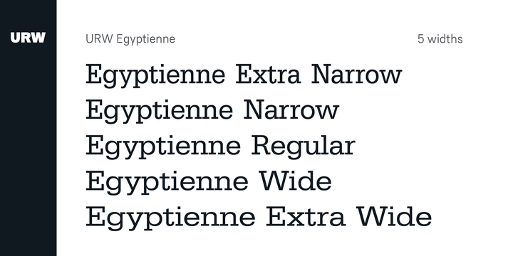 Przykładowa czcionka Egyptienne URW Extra Wide #4