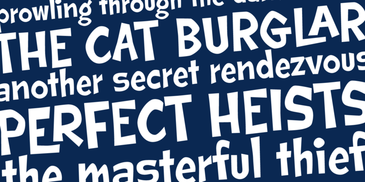 Przykładowa czcionka Cat Burglar PB #3