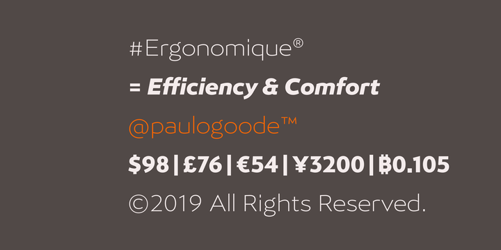 Przykładowa czcionka Ergonomique #4