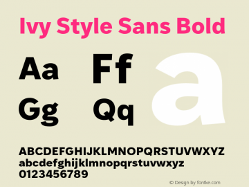 Przykładowa czcionka Ivy Style Sans #2