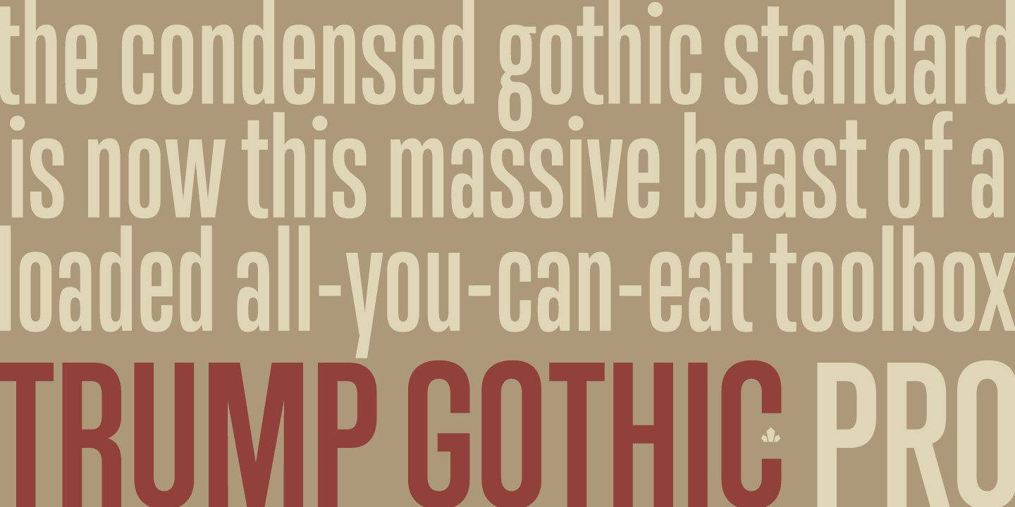 Przykładowa czcionka Trump Gothic Pro #3