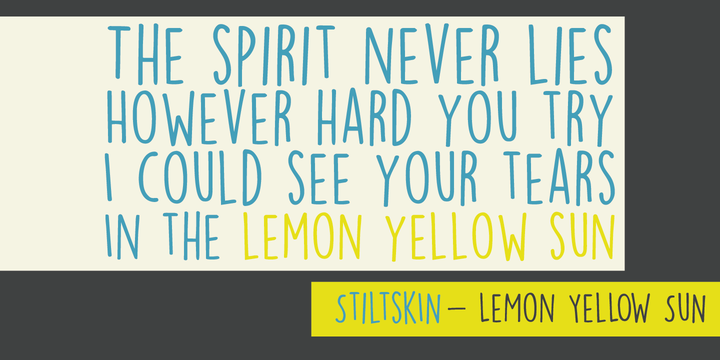 Przykładowa czcionka Lemon Yellow Sun #2
