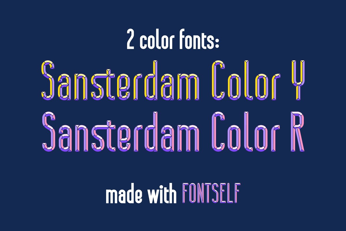 Przykładowa czcionka Sansterdam Color R #3