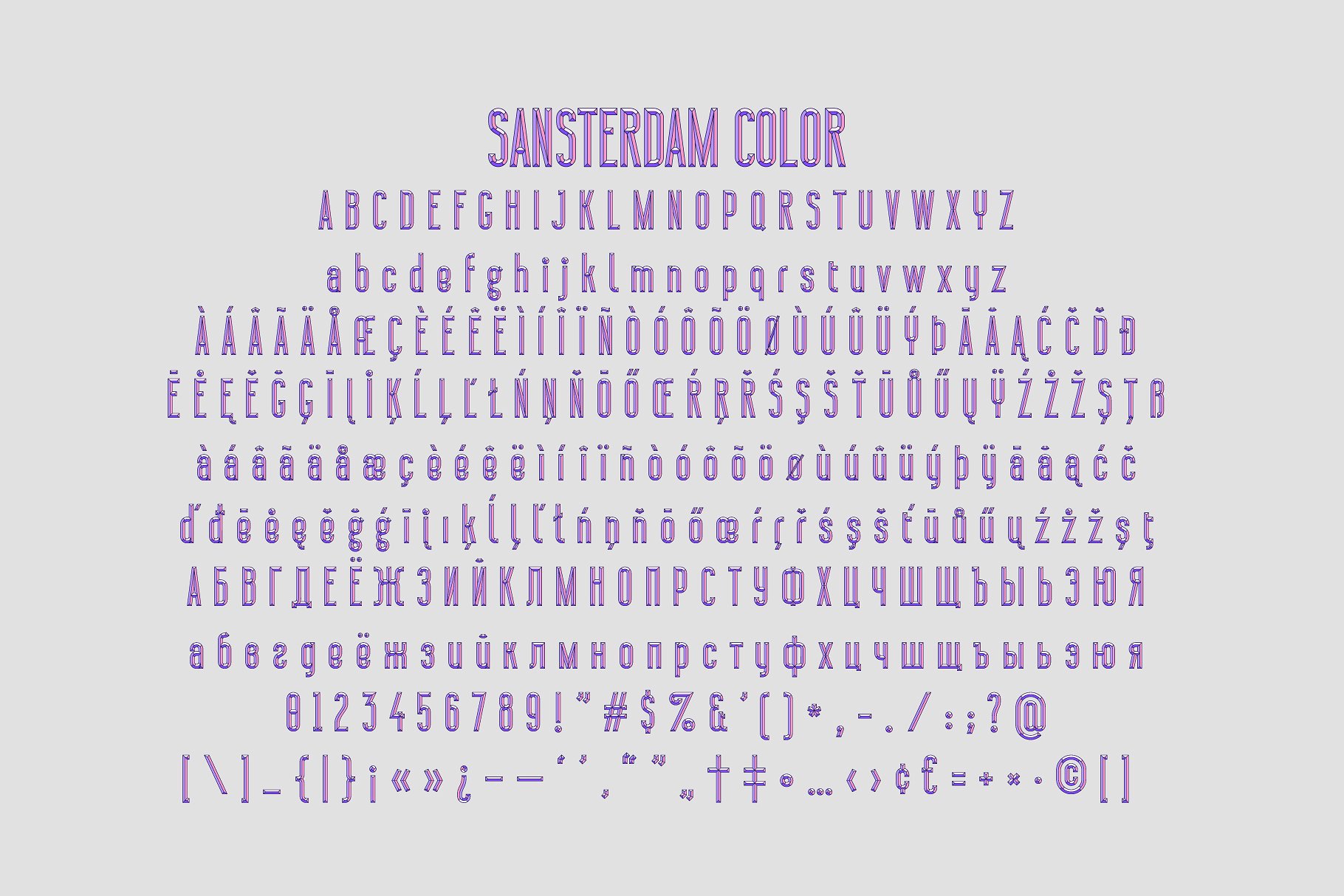 Przykładowa czcionka Sansterdam Color R #4