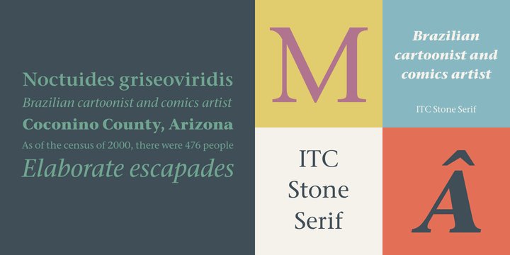 Przykładowa czcionka ITC Stone Serif #4